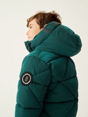 Baker by Ted Baker Shower Resistant Green Padded Coat - Image 6 of 12