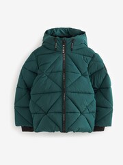 Baker by Ted Baker Shower Resistant Green Padded Coat - Image 7 of 12