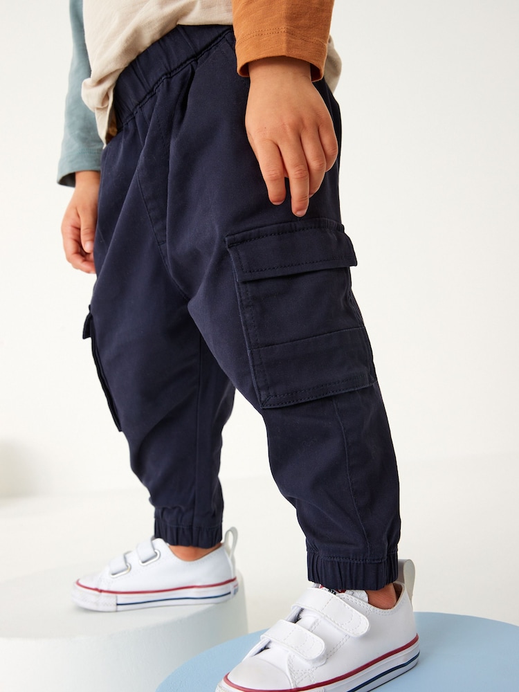 Navy Blue Cargo Trousers (3mths-7yrs) - Image 1 of 6