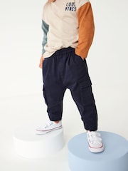 Navy Blue Cargo Trousers (3mths-7yrs) - Image 3 of 6