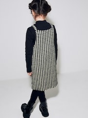 Black/White Jacquard Pinafore Dress And Top Set (3-16yrs) - Image 3 of 7