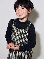 Black/White Jacquard Pinafore Dress And Top Set (3-16yrs) - Image 4 of 7
