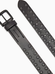 AllSaints Black Rowan Smooth Belt - Image 4 of 5