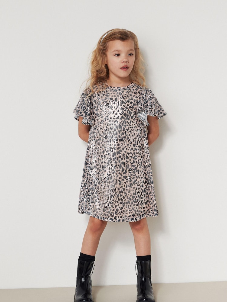 Animal Print Sequin Dress (3-16yrs) - Image 1 of 5