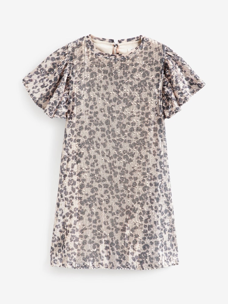 Animal Print Sequin Dress (3-16yrs) - Image 5 of 5
