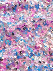Pink/Blue/Silver Sequin Dress (3-16yrs) - Image 4 of 7