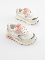 White Colourblock Elastic Lace Chunky Trainers - Image 3 of 6