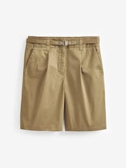 Grün - Rochelle Utility-Shorts aus Baumwolle mit Gürtel - Bild 3 von 3