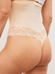 Pastel Rose Nude Super High Waist Thong Firm Tummy Control Shaping Briefs - Image 2 of 4