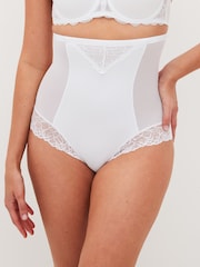 White Super High Waist Briefs Firm Tummy Control Shaping Briefs - Image 1 of 4