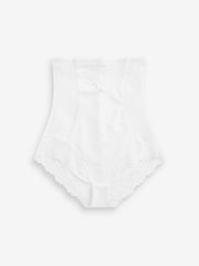 White Super High Waist Briefs Firm Tummy Control Shaping Briefs - Image 4 of 4