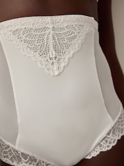 White Super High Waist Briefs Firm Tummy Control Shaping Briefs - Image 5 of 6