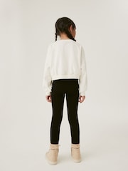 Black Long Length Cosy Fleece Lined Leggings (3-16yrs) - Image 3 of 7