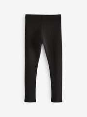 Black Long Length Cosy Fleece Lined Leggings (3-16yrs) - Image 6 of 7
