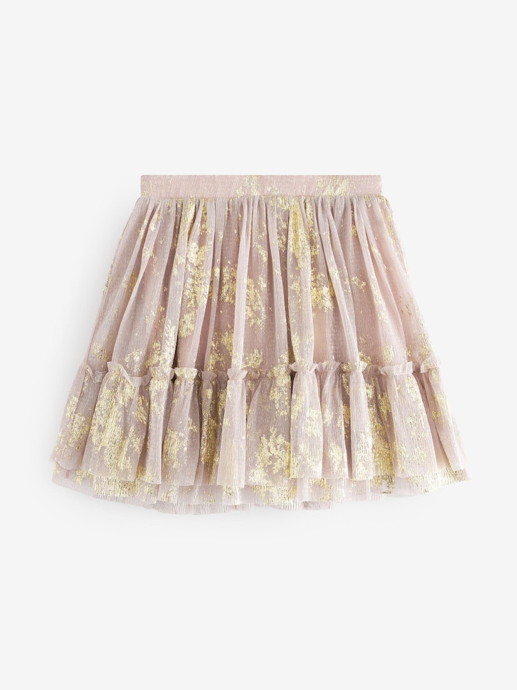 Pink/ Gold Foil Sparkle Skirt (3-16yrs) - Image 5 of 5