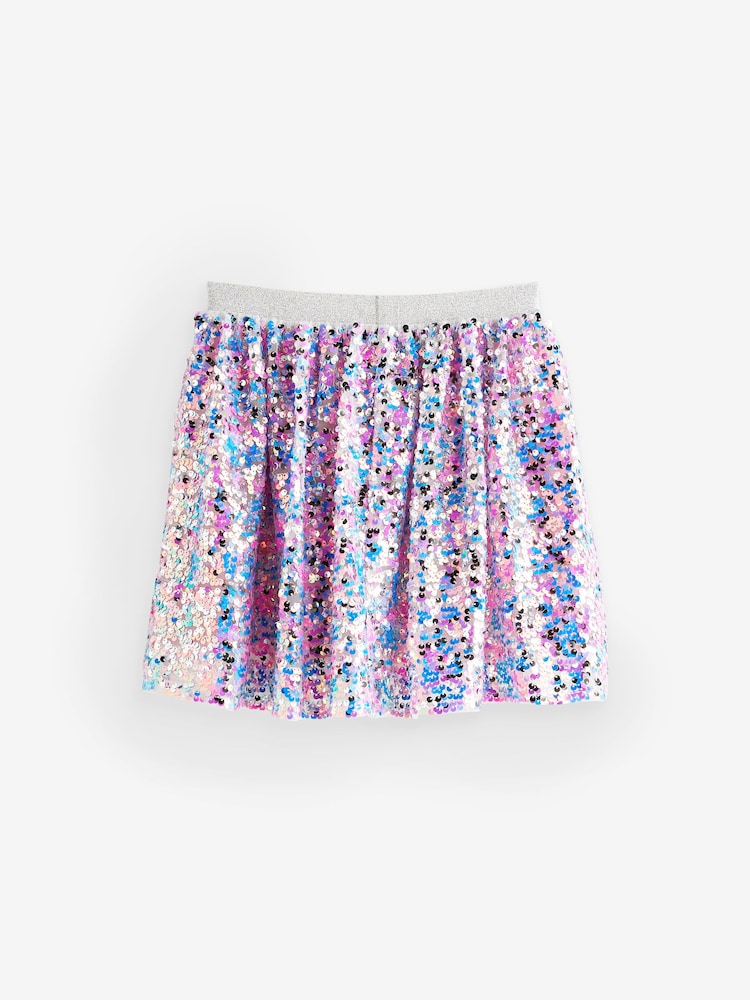Pink/Blue/Silver Sequin Skirt (3-16yrs) - Image 6 of 6 Pink/Blue/Silver Sequin Skirt (3-16yrs) - Image 6 of 6