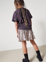 Neutral Pink/Black Animal Print Sequin Skirt (3-16yrs) - Image 3 of 6