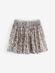 Neutral Pink/Black Animal Print Sequin Skirt (3-16yrs) - Image 5 of 6