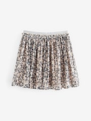 Neutral Pink/Black Animal Print Sequin Skirt (3-16yrs) - Image 6 of 6