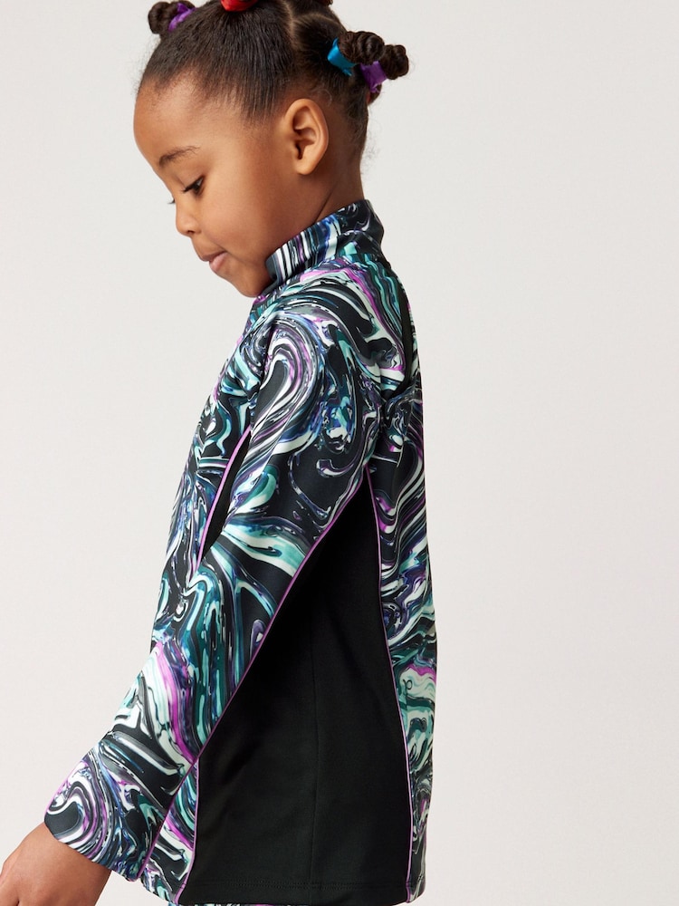 Tourbillon de marbre rose/bleu/noir - Veste de sport zippée (3-16ans) - Image 3 of 6