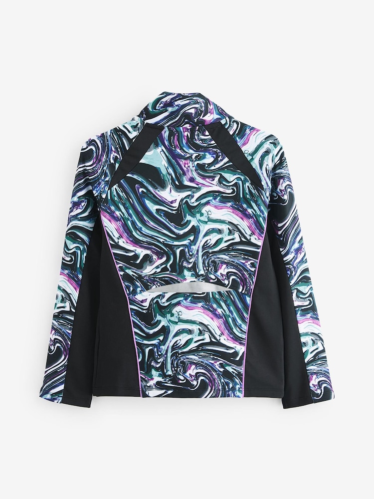 Tourbillon de marbre rose/bleu/noir - Veste de sport zippée (3-16ans) - Image 5 of 6