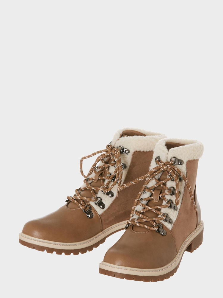 M&Co Natural Hiker Boots - Image 2 of 4 M&Co Natural Hiker Boots - Image 2 of 4