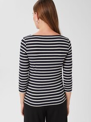 Hobbs Blue Sonya Striped Top - Image 2 of 4