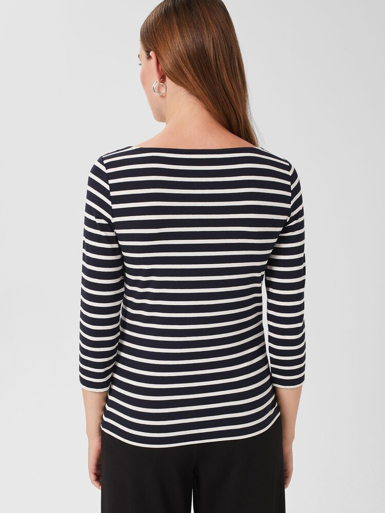 Hobbs Blue Sonya Striped Top - Image 2 of 4 Hobbs Blue Sonya Striped Top - Image 2 of 4