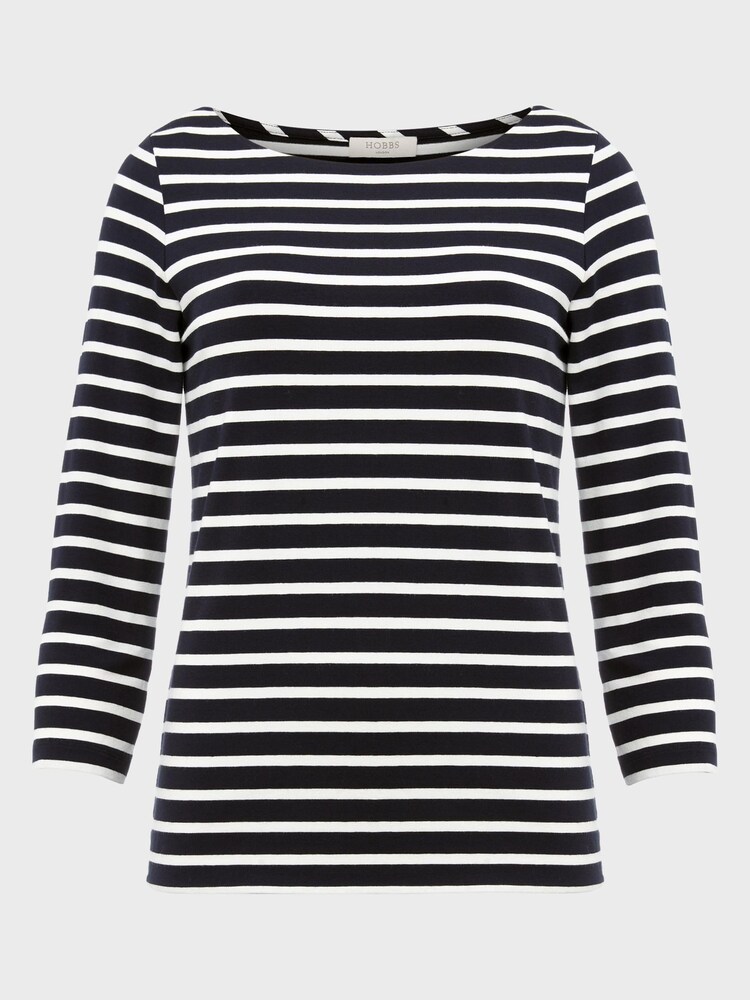 Hobbs Blue Sonya Striped Top - Image 4 of 4