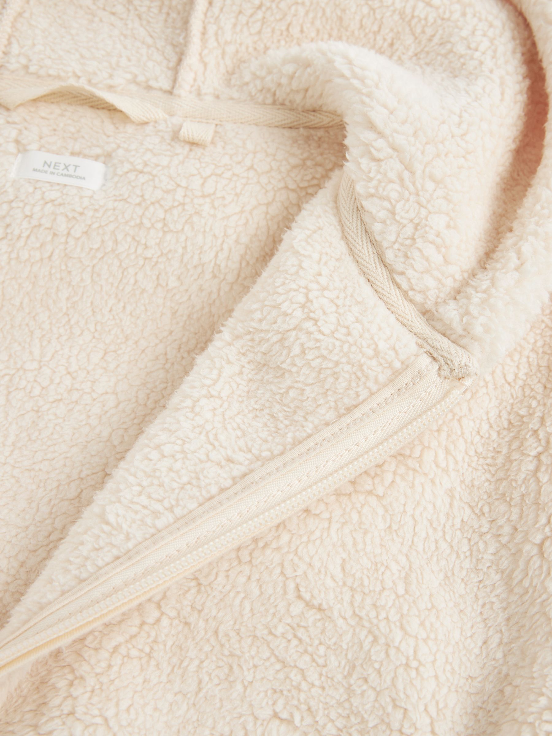 Next cream teddy coat cheap