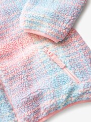 Pink Check Teddy Borg Fleece Jacket Zip Hoodie (3-16yrs) - Image 7 of 7