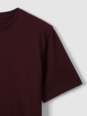 Bordeaux - T-shirt à col ras du cou en coton Reiss Bless - Image 8 de 8