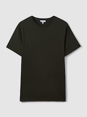 Зеленый из Зеленый - Reiss хлопковая футболка с круглым вырезом - Image 2 of 7
