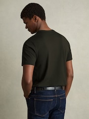Зеленый из Зеленый - Reiss хлопковая футболка с круглым вырезом - Image 5 of 7