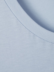 Soft Blue - Reiss хлопковая футболка с круглым вырезом - Image 6 of 6