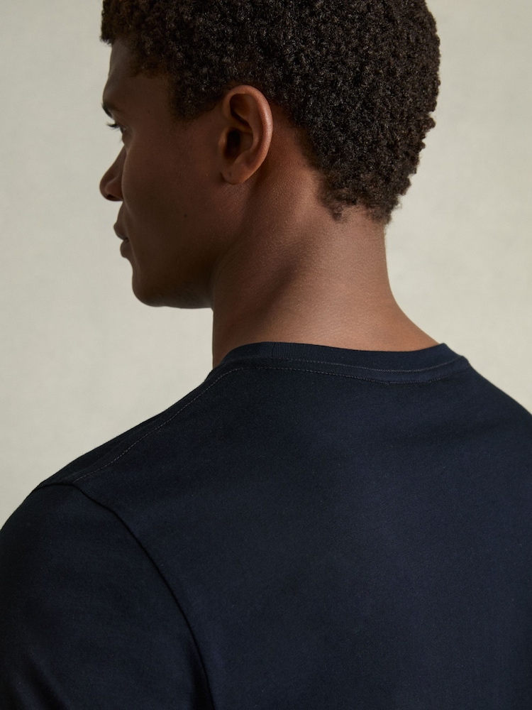 Marineblauw - Reiss - Bless - Katoenen T-shirt met ronde hals - Image 4 of 6