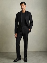Negro - Camiseta de cuello redondo de algodón Bless de Reiss - Imagen 5 de 7