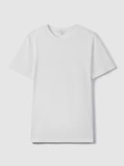 Reiss White Bless Marl Crew Neck T-Shirt - Image 2 of 6