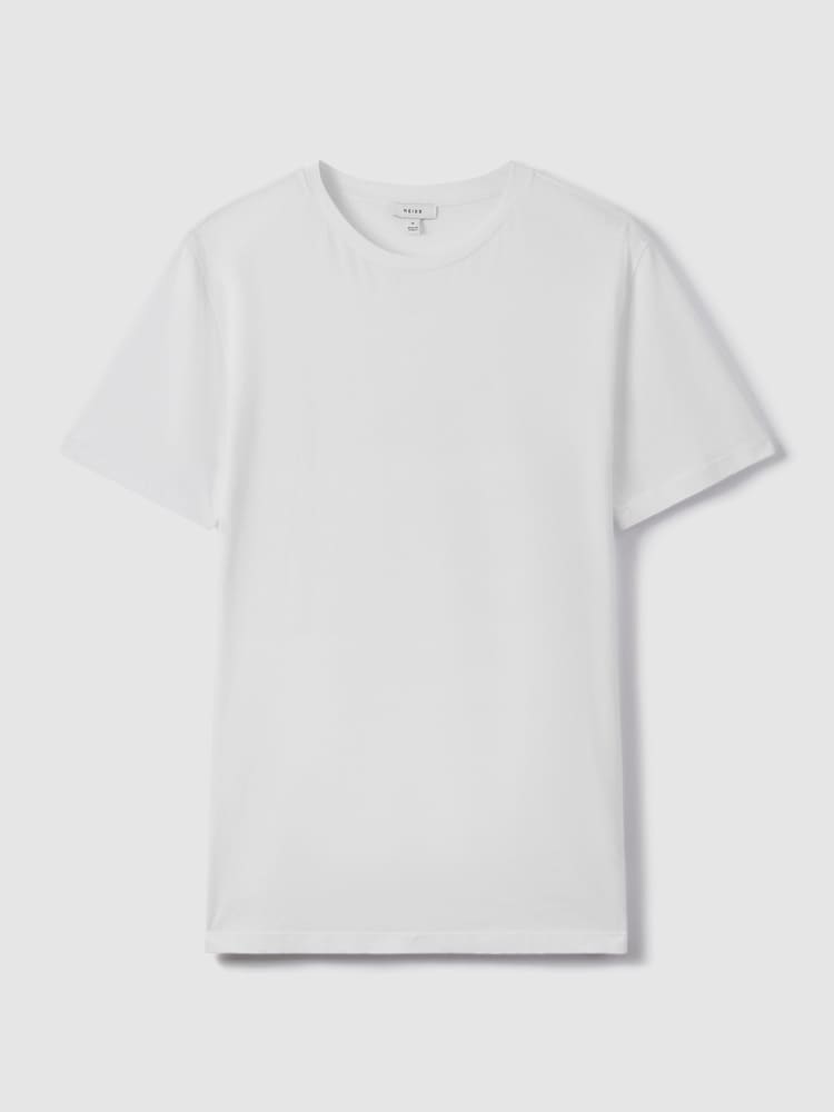 Reiss White Bless Marl Crew Neck T-Shirt - Image 2 of 6