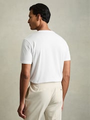 Reiss White Bless Marl Crew Neck T-Shirt - Image 5 of 6