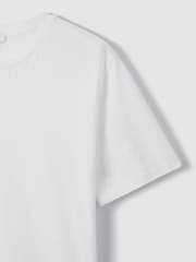 Reiss White Bless Marl Crew Neck T-Shirt - Image 6 of 6