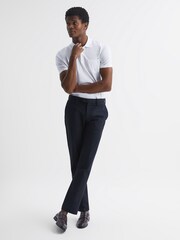 Reiss White Austin Short Sleeve Polo T-Shirt - Image 3 of 6