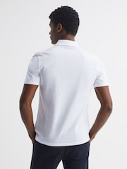 Reiss White Austin Short Sleeve Polo T-Shirt - Image 5 of 6