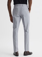 Reiss Soft Blue Pause Slim Fit Puppytooth Chinos - Image 5 of 6