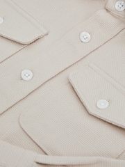 Reiss Stone Carlo Senior Long Sleeve Textured Overshirt - Image 6 of 6
