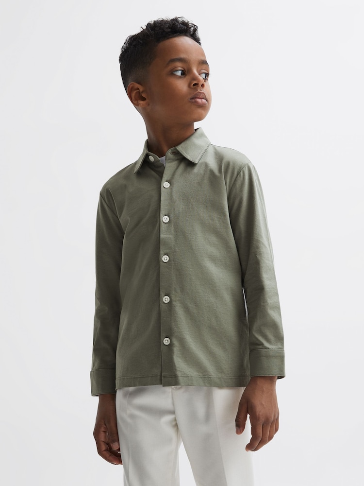Reiss Sage Hendon 9-13 yrs Cotton Button Through Shirt - Image 1 of 7