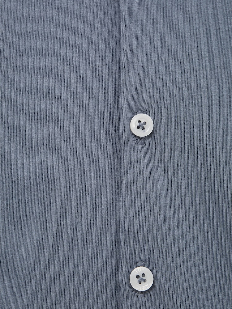 Reiss Airforce Blue Hendon 9-13 yrs Cotton Button Through Shirt - Image 7 of 7