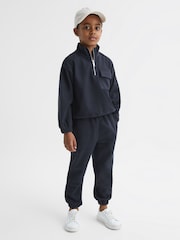 Reiss Navy Bear Senior Micro Fleece Joggers - Image 1 of 6