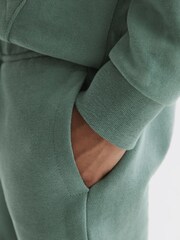 Reiss Fern Green Ali Garment Dye Jersey Joggers - Image 4 of 6
