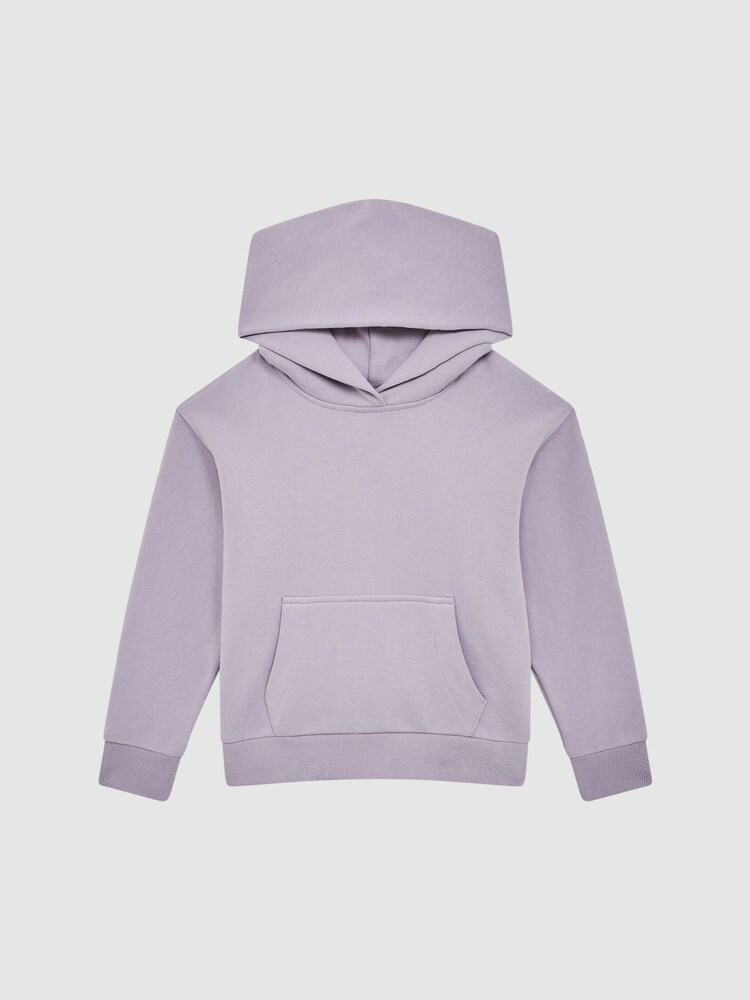 Reiss Lilac Alexander Oversized Garment Dye Jersey Hoodie - Image 2 of 6 Reiss Lilac Alexander Oversized Garment Dye Jersey Hoodie - Image 2 of 6